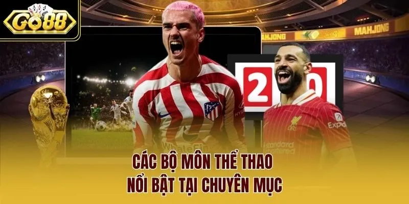 Các bộ môn Thể thao nổi bật tại chuyên mục